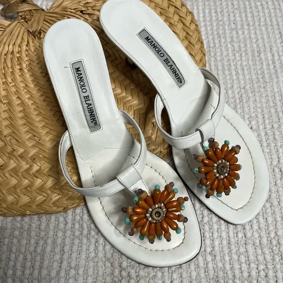 Manila Blahnik kitten heal sandals - Picture 1 of 15